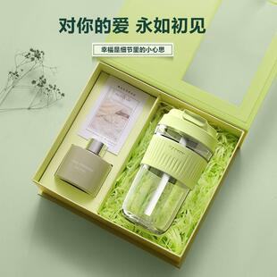 直销新款 玻璃杯咖啡杯水杯子女夏天便携吸管高颜值送人套装礼盒