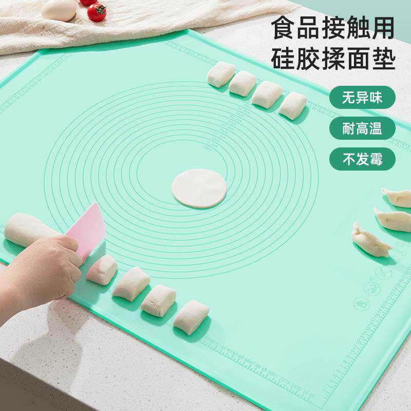 直销新款家用硅胶垫食品级揉面垫加厚擀面案板特大号烘培面板不粘