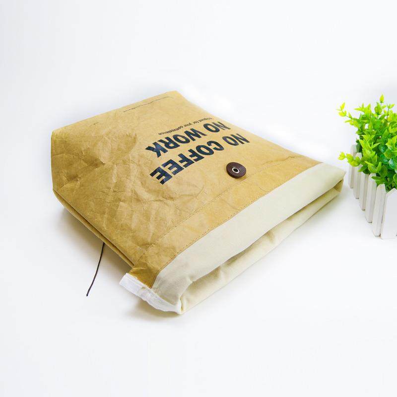 直销新款水洗杜邦纸袋定 制LOGO撕不烂牛皮纸袋折叠袋防水保温收