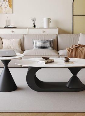 意极简式岩板茶椭圆形家用客UUQ厅小几几户型设计师新款茶边几组