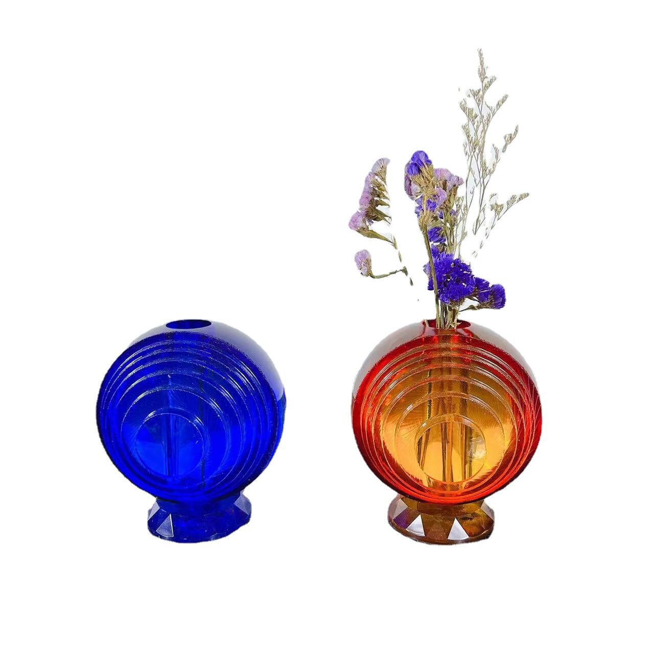 简约现代几何水晶玻璃花瓶摆件