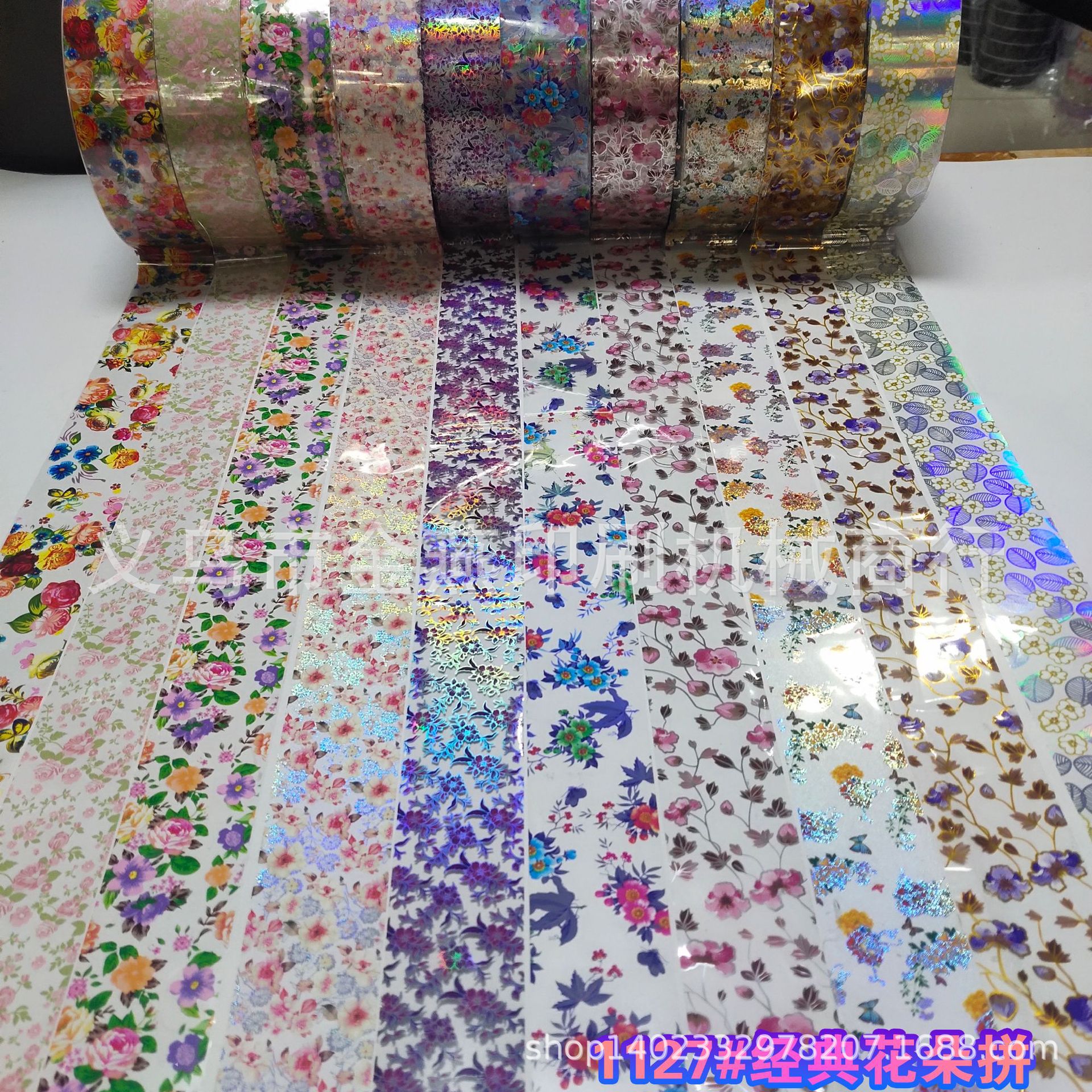 经典十款花朵拼 美甲贴纸 夹子 笔杆 美甲贴纸 指甲贴膜