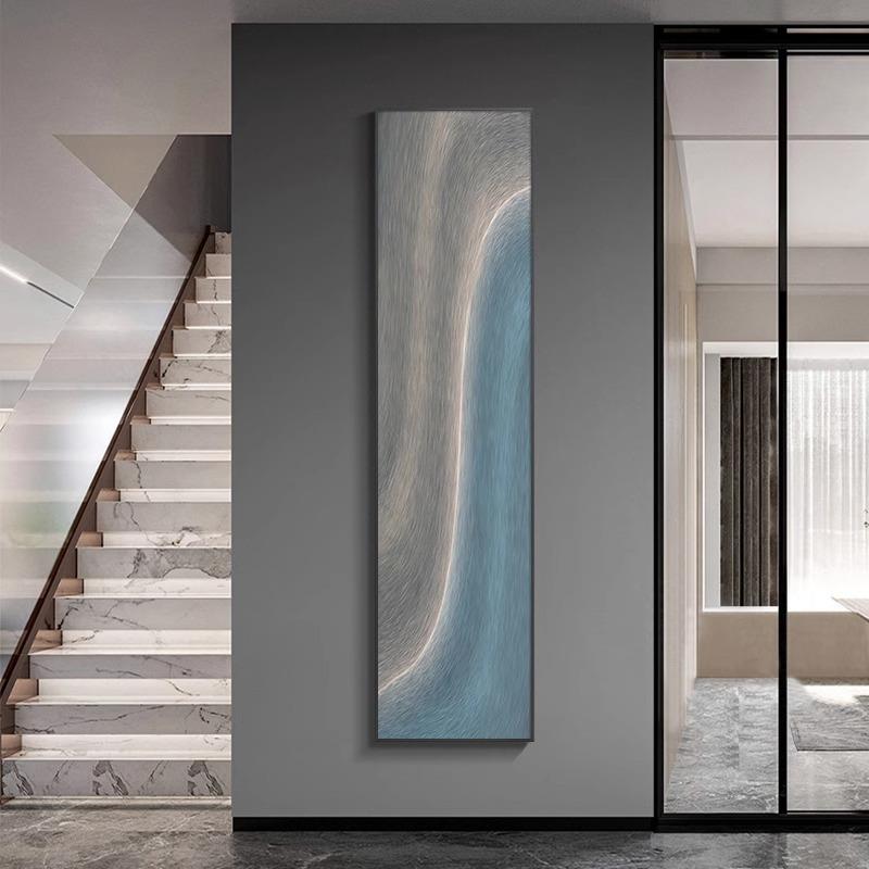 大气抽象竖条玄关装画走廊长过道艺术创意ENH挂面画客厅墙酒店壁