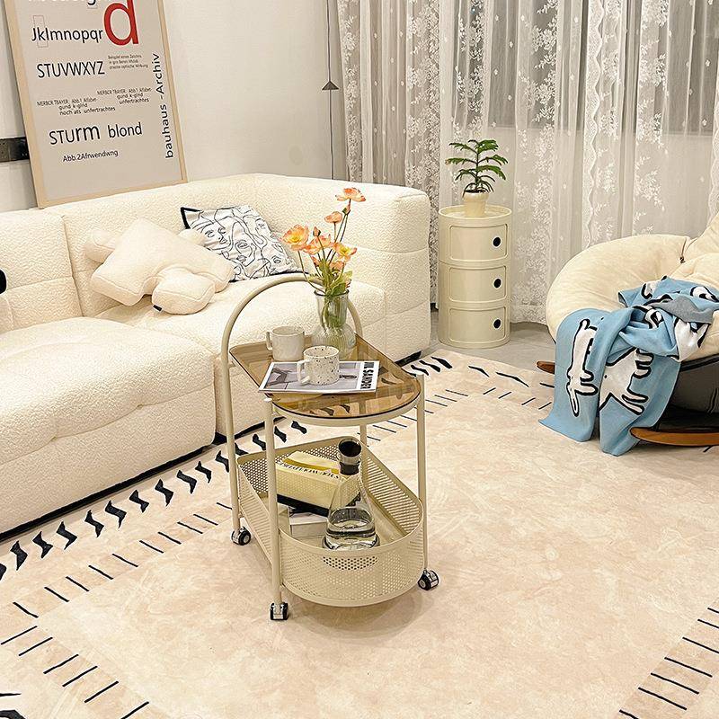 轻奢风带轮边几客厅茶几床头收纳边可无品牌/桌柜边奶油风客动厅