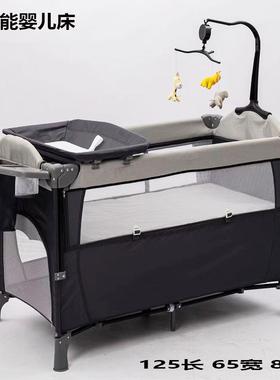 新b生叠bGXF小可折拼接便携式大床床摇篮儿童婴儿床可移动宝宝多