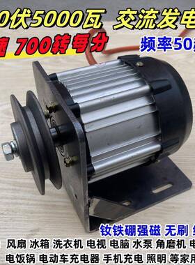 低速220v伏5000兹力w瓦交SGL流发电机50HZ力赫家用风水永磁无刷线