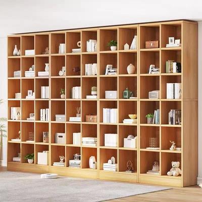 I1书架落置物架一体靠客厅纳储物地TXG墙柜高2米2格子柜简易家收