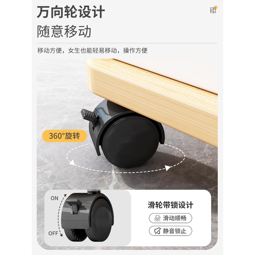 办公室文件柜桌下收纳柜办公柜置物边柜带抽屉木质带锁矮柜储物柜