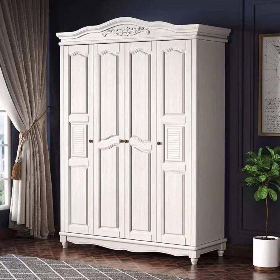 木衣柜al245262开门4实门5门6门白色美豪华平开门带抽屉对衣橱卧