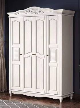 木衣柜al245262开门4实门5门6门白色美豪华平开门带抽屉对衣橱卧