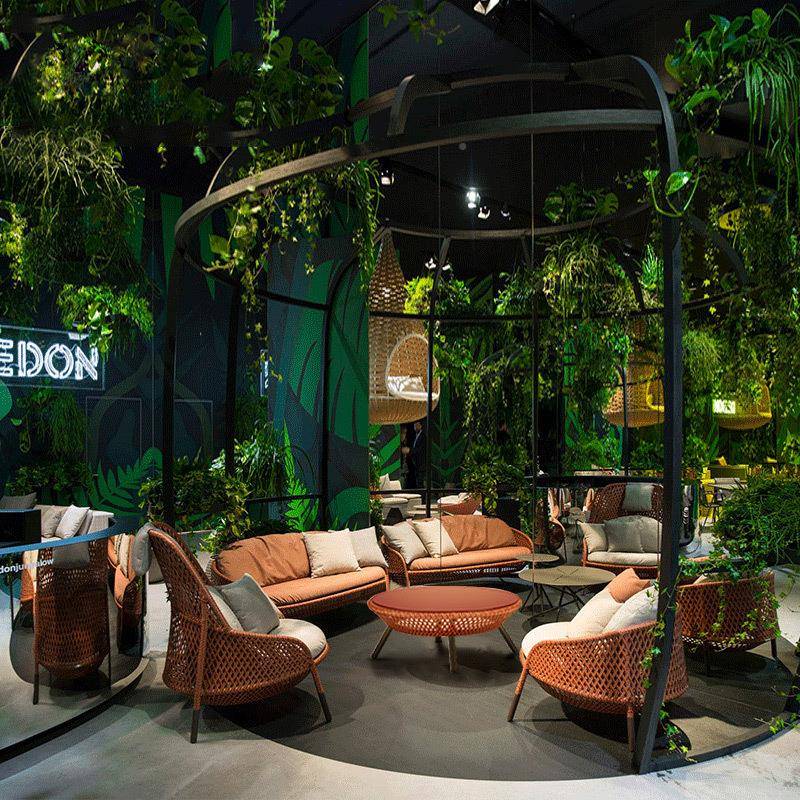 直供外PKS藤沙发庭户设计师创意休沙闲室外院阳台单双人藤椅发