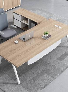 办桌老板桌现办公室时办公桌椅组合tb-69446简约代主管桌经尚理办