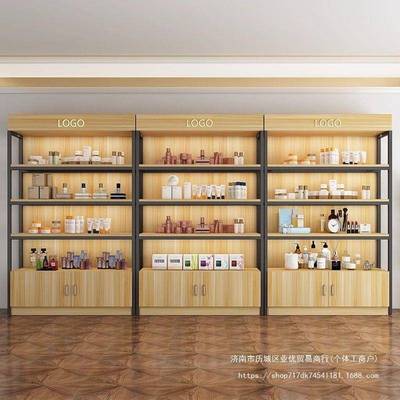 货物架展示柜钢木置可物架调节陈列架落LZQ地简易超市多层收储纳