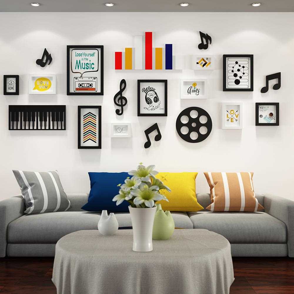 直销新款高分子_B02音乐潮流照片墙简约现代客厅装饰挂画组合相框
