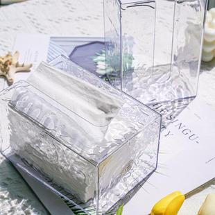 透明亚克力纸巾盒洗脸巾创意轻奢家用免打孔客厅抽纸盒卷 直销新款