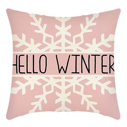 直销新款2025年新款圣诞抱枕亚马逊家居亚麻短毛绒桃皮绒印花沙发