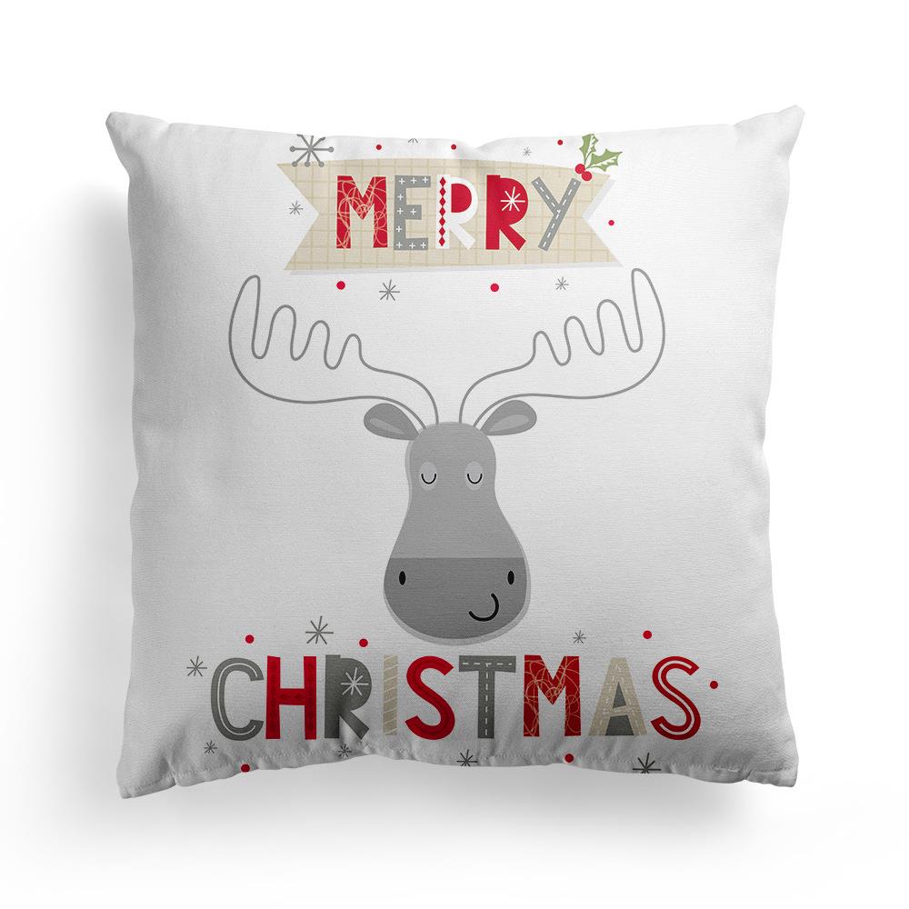 直销新款新款跨境销售圣诞抱枕套 圣诞树亚马逊节日沙发靠枕靠垫