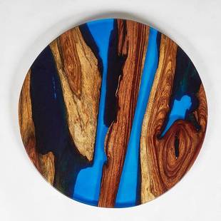 厂货04山川树源树脂创桌茶几简圆形约家山川树脂茶桌个性圆形办公