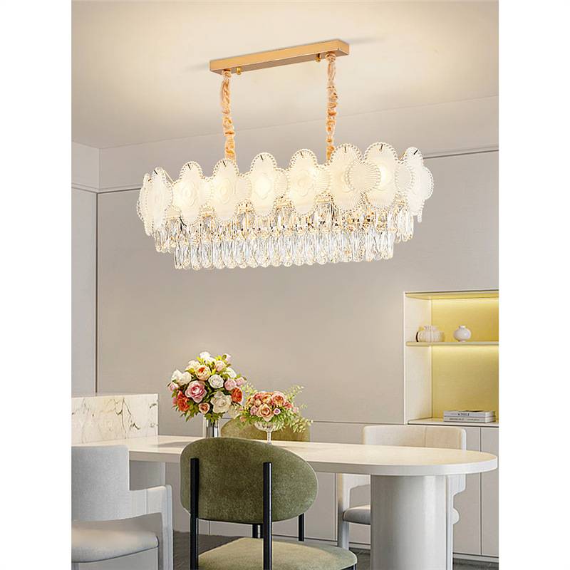 水晶灯客厅吊灯法式轻奢现代简约2023新款大气卧室餐厅灯吸吊两用