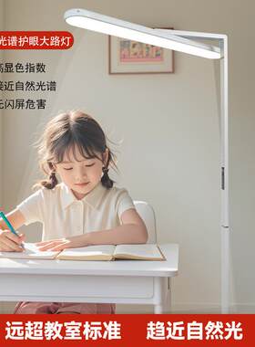 护眼长条型落地灯儿童学习专用灯书房钢琴灯阅读立式全光谱大路灯