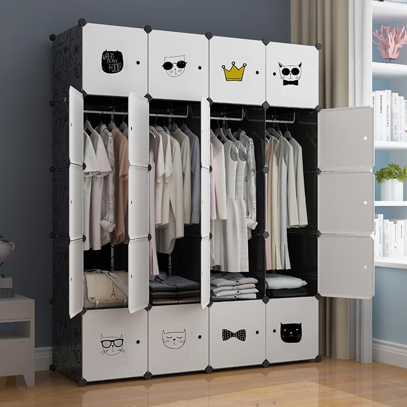 衣柜简易衣柜组装卧室布衣柜子家用儿童衣服收纳柜出租房学生宿舍