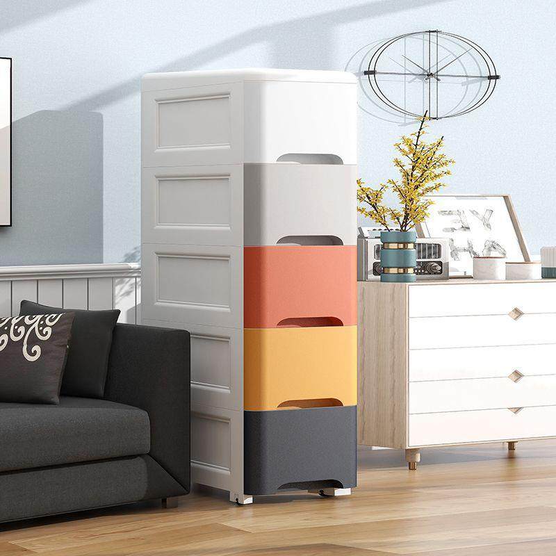 25/30/35cm夹缝收纳柜抽屉式卫生间储物柜塑料窄隙厨房多层置物架