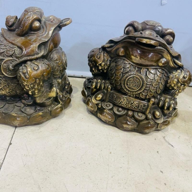 仿古做旧铜金钱金蟾摆件铜金蟾工艺品铜器