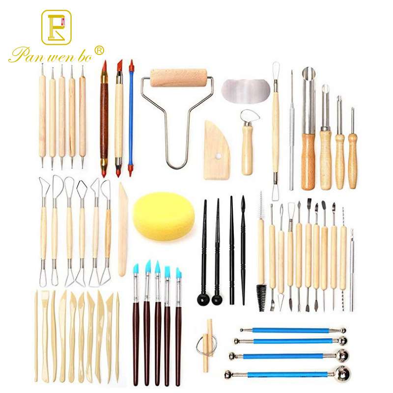 攀文博 陶泥工具61件套雕刻陶艺泥塑工具组合套装