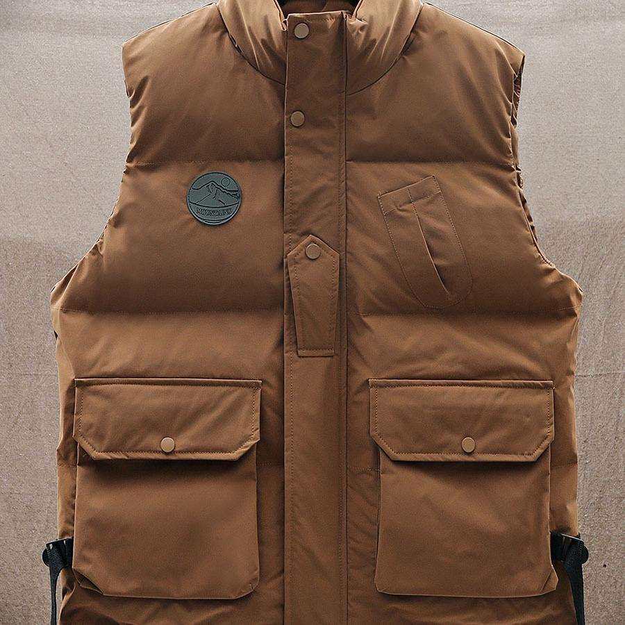 M-8XL马甲男秋冬季羽绒棉马夹外穿背心2023新款坎肩保暖无袖外套