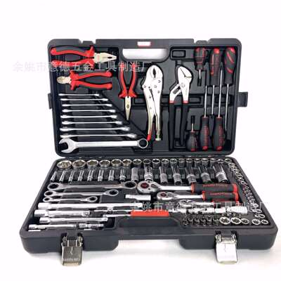 高品质铬钒钢112件套汽修工具组套扳手棘轮套筒组套全套112件套