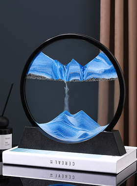 速发创意流沙画沙漏摆件客厅电视柜酒桌装饰解办公室柜面品压轻奢