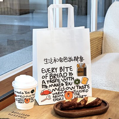 速发奶袋打包茶烘焙手提袋咖啡外l单双杯纸袋子商用卖ogo