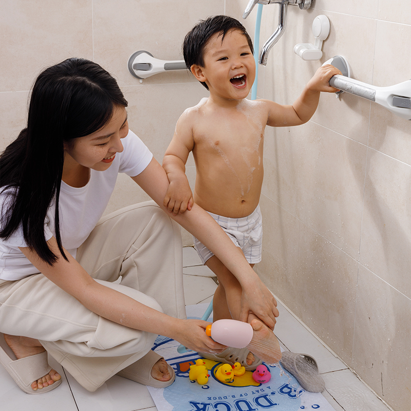 速发吸澡儿童洗澡扶手免打孔浴室宝宝站立洗盘扶手倒摔防防滑