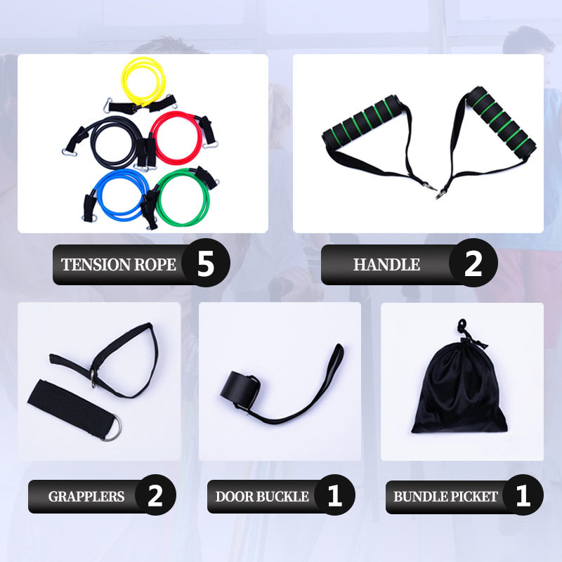 速发Fite tesio rope tesio belt elast rope 11-piece set