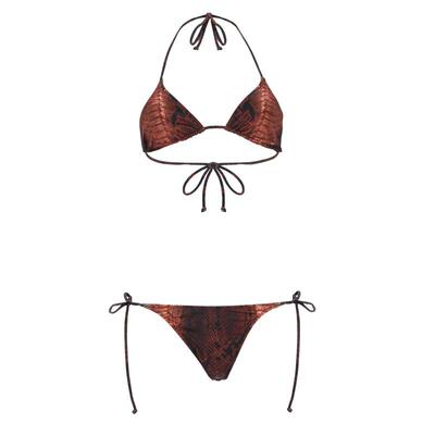 Jean Paul Gaultier 让·保罗·高缇耶 女士 比基尼 蟒蛇纹印花