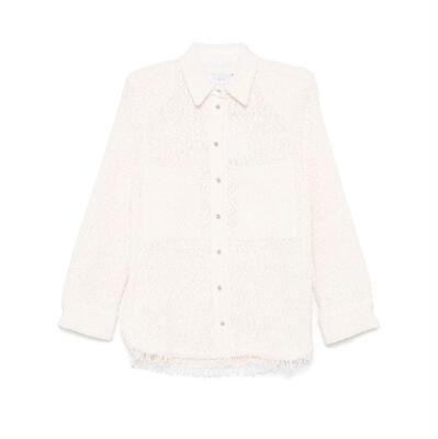 IRO 女士 FW24 衬衫 CONSTRUCTION FRONT 粉色花呢毛圈