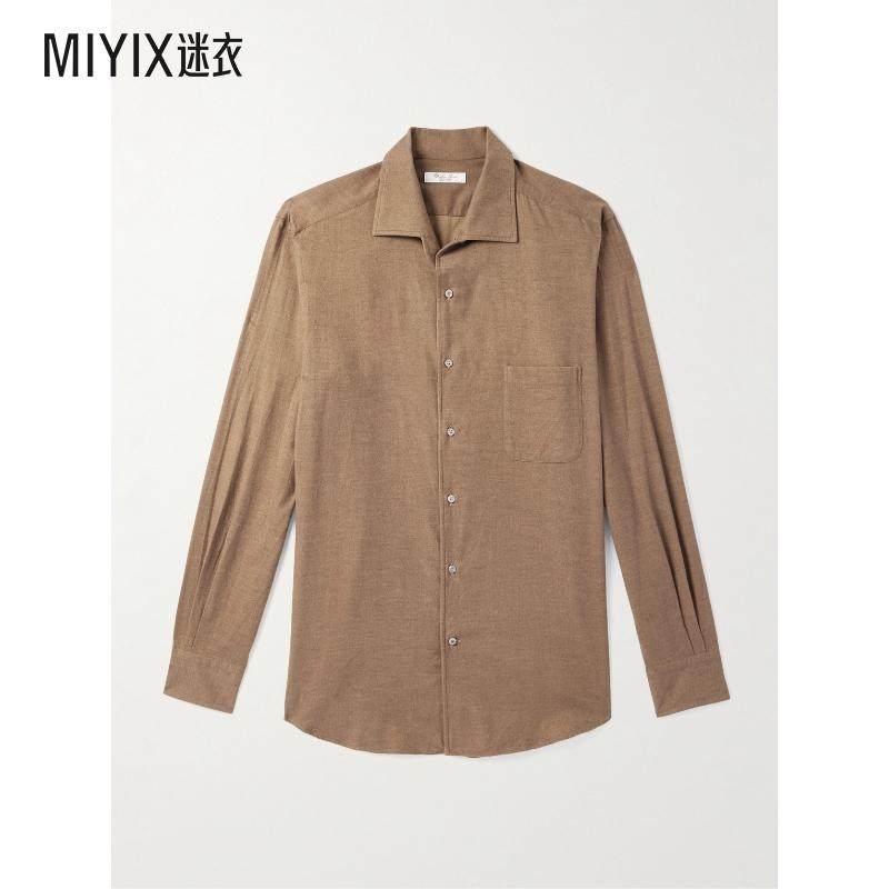 [秋冬新品]Loro Piana 男款André 棉质斜纹布衬衫 迷衣时尚