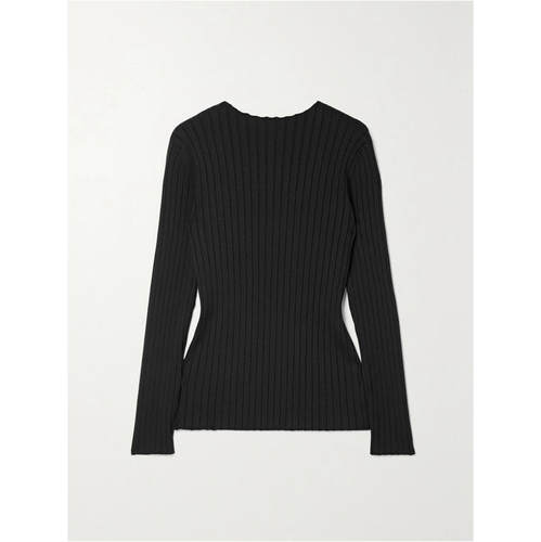 The Row 女士 FW23 毛衣 灰色露背罗纹真丝