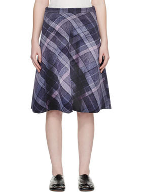 Abra 女士 中长裙 紫色 Trompe L'Oeil 半身裙