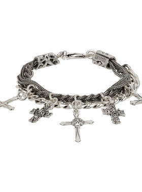 Emanuele Bicocchi 男士 手链 Gothic Cross Charm 手链
