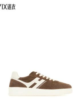 【秋季新品】Hogan 男款H630 棕色绒面革运动鞋 迷衣时尚