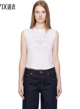 Ksubi 女款白色 Motor Oil Moss 背心 迷衣时尚