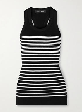 Proenza Schouler 女士 秋冬新品 背心 Roberts 条纹弹性针织背心