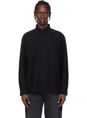 A.P.C. 男士 衬衫 黑色 Mateo Logo