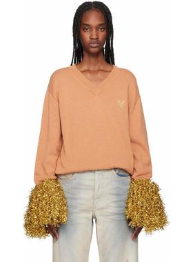 Doublet 女士 上衣 黄褐色 Cheerleading Pompon 针织衫