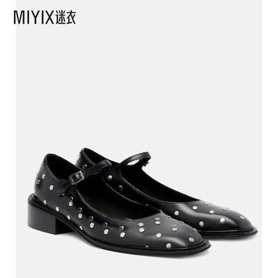 Souliers Martinez 女款Penelope 40 皮质玛丽珍浅口鞋 迷衣时尚