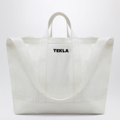 Tekla Fabrics 男士 SS26 手提包 白色棉沙滩包