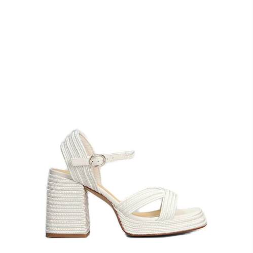 Castaner 女士 SS26 凉鞋 Castañer Valle 交织金属露跟