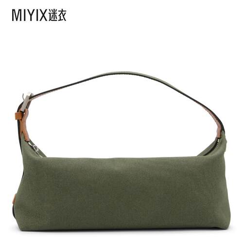 Eéra 女士GREEN CANVAS LONG MOON SHOULDER BAG 手提包 迷衣时