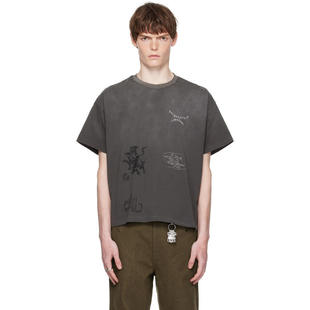 ROCKSTEADY 男士 T恤 灰色 Hell Dictionary T 恤